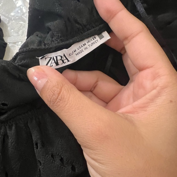 Zara size M ruffle asymmetrical top - Picture 2 of 3